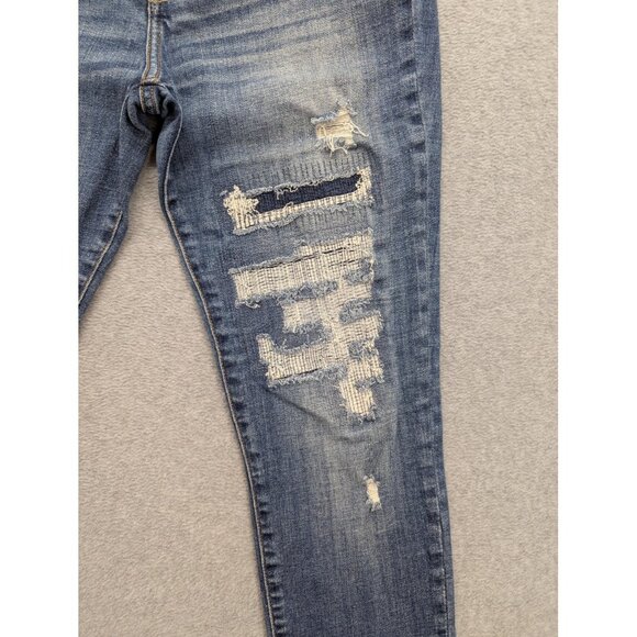 Abercrombie & Fitch Jeans Womens 29 8R Harper Low Rise Super Skinny Distressed - Picture 5 of 16